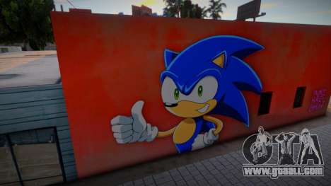 Mural Anime Sonic for GTA San Andreas