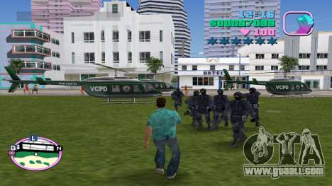 SWAT Bodyguard With Helicopter for GTA Vice City
