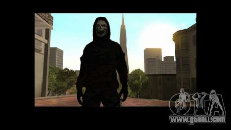Hoodie Man with Skull Mask for GTA San Andreas