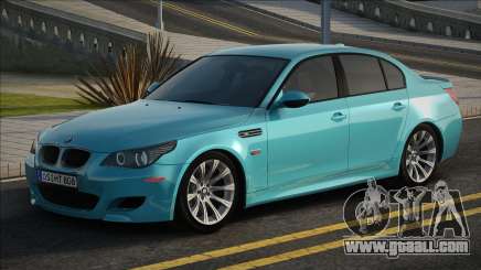 BMW M5 E60 Double Exhaust Blue for GTA San Andreas