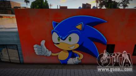 Mural Anime Sonic for GTA San Andreas