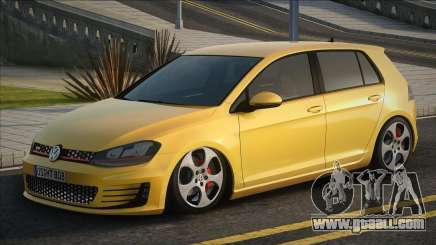 Volkswagen Golf VII 2012 Yellow for GTA San Andreas