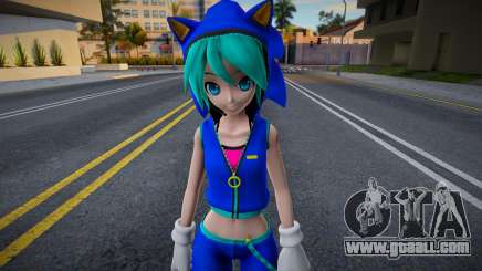 PDFT Hatsune Miku Sonic Style v2 for GTA San Andreas