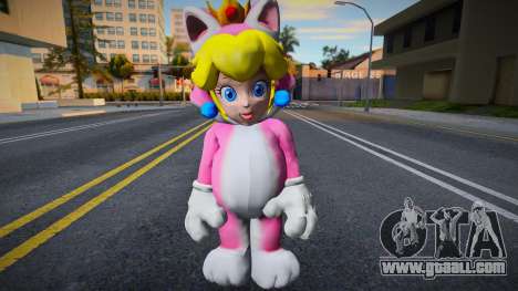 Peach Cat Suit o con traje de gato de Super Mari for GTA San Andreas
