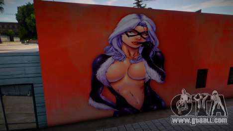 Mural De Black Cat Wall for GTA San Andreas