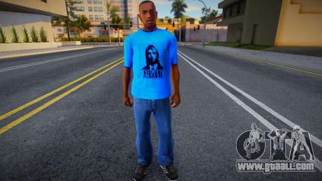 Nirvana T-Shirt Blue for GTA San Andreas