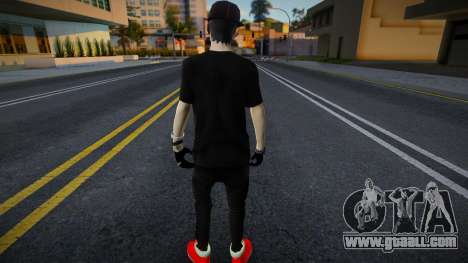 Swagger Skin HD Black-Red for GTA San Andreas