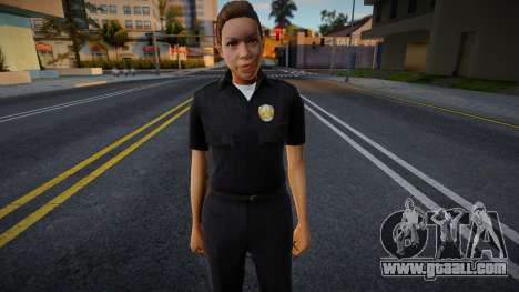 New Girl Cop with facial animation v1 for GTA San Andreas