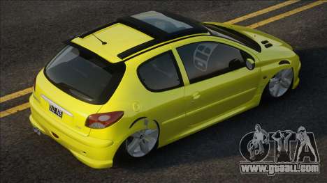 Peugeot 206 Sport Yellow for GTA San Andreas