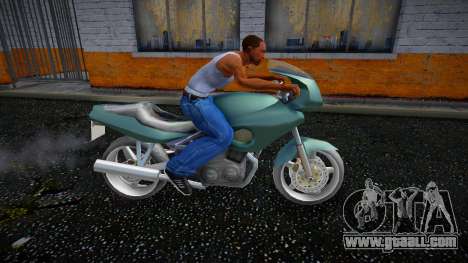 Crouch on a motorcycle for GTA San Andreas