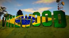 Vinewood Sign Brazilian Flag for GTA San Andreas