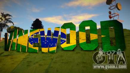 Vinewood Sign Brazilian Flag for GTA San Andreas