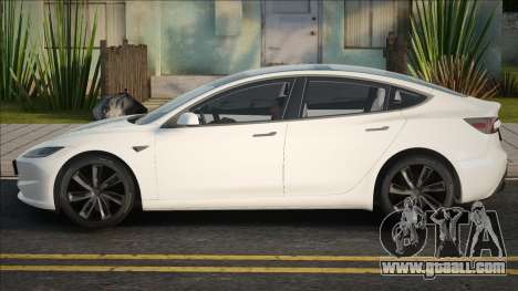 Tesla Model 3 [White] for GTA San Andreas