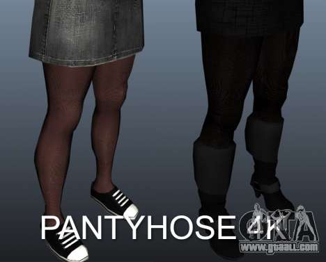 Brunette Kiki Jenkins in pantyhose 4K for GTA 4