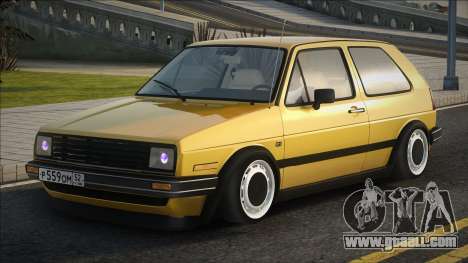 Volkswagen Golf Stance Yellow for GTA San Andreas