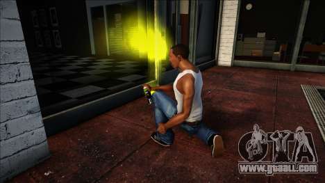Yellow color of the spray can with paint for GTA San Andreas
