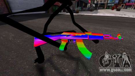 Rainbow AK47 for GTA 4