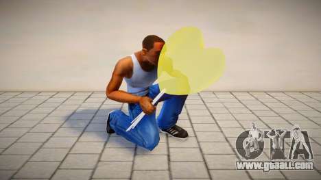 Yellow balloon in the shape of a heart for GTA San Andreas