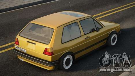 Volkswagen Golf Stance Yellow for GTA San Andreas