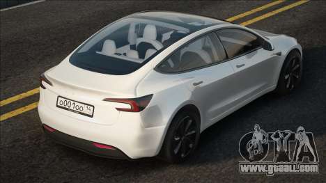 Tesla Model 3 [White] for GTA San Andreas