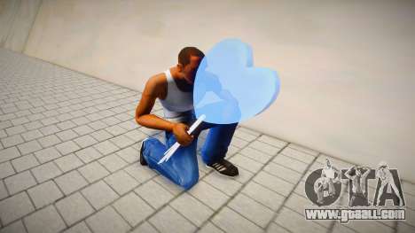 Blue balloon in the shape of a heart for GTA San Andreas
