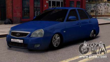 Lada Priora Stok Blue for GTA 4