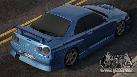 Nissan Skyline GTR34 Blue for GTA San Andreas