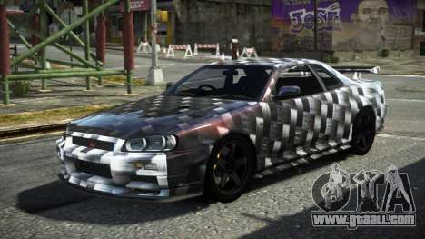 Nissan Skyline R34 F-Sport S12 for GTA 4