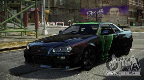 Nissan Skyline R34 F-Sport S11 for GTA 4