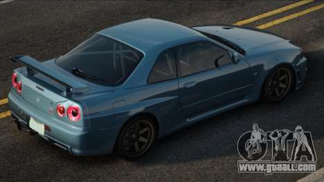 Nissan Skyline GT-R34 Blue for GTA San Andreas