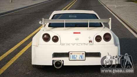 Nissan Skyline R34 NFS ug 2 intro Withot winyl for GTA San Andreas