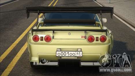 Nissan Skyline R32 Yellow for GTA San Andreas