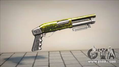 Gold - Green Chromegun for GTA San Andreas