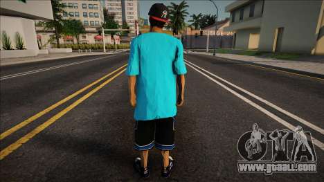 Blue T-shirt Man for GTA San Andreas