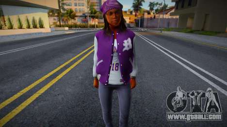 Ballas Girl GTA 5 Style for GTA San Andreas