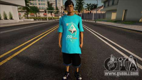 Blue T-shirt Man for GTA San Andreas