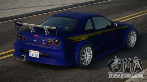 Nissan Skyline R34 NFS ug 2 intro With winyl for GTA San Andreas