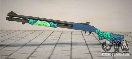 Green-black Chromegun For Gta San Andreas