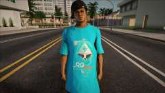 Blue T-shirt Man for GTA San Andreas