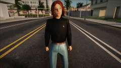 Red-haired girl in jeans for GTA San Andreas