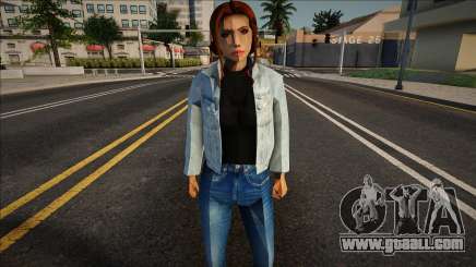 Oksana in a denim jacket for GTA San Andreas