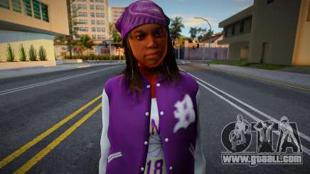 Ballas Girl GTA 5 Style for GTA San Andreas