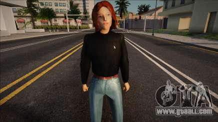 Red-haired girl in jeans for GTA San Andreas