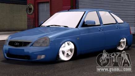 Lada Priora Hetchbek Blue for GTA 4