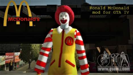 Ronald McDonald for GTA 4