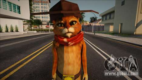 Puss In Boots o el gato con botas versión vaquer for GTA San Andreas