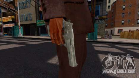 Nickel-Plated Combat Pistol for GTA 4