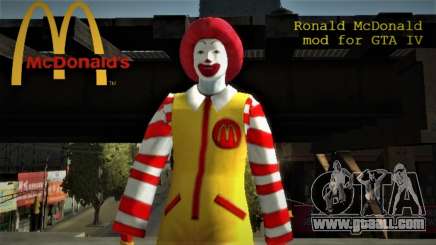 Ronald McDonald for GTA 4