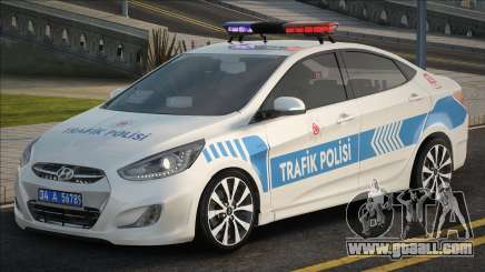 Hyundai Accent Blue Trafik Polis for GTA San Andreas