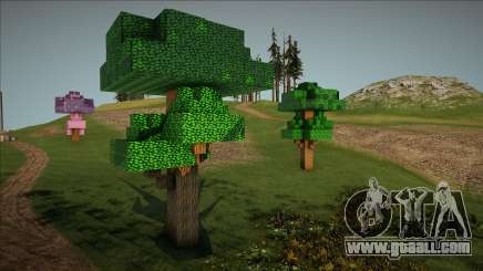 Minecraft Trees Mod for GTA San Andreas